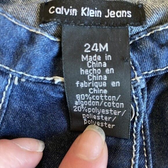 Calvin Klein Jean Girls Button Down Dress 24M - Picture 4 of 4